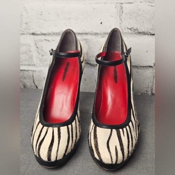 ParaPhase Faux Fur Zebra Print With Red Bottoms - Picture 3 of 11